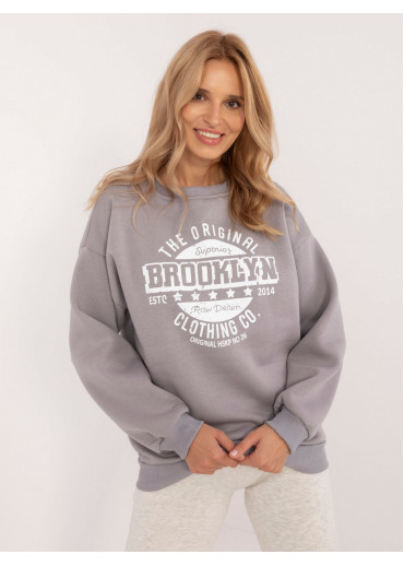 Sivá dámska mikina