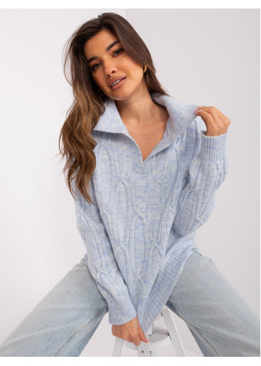 Svetlomodrý pulóver