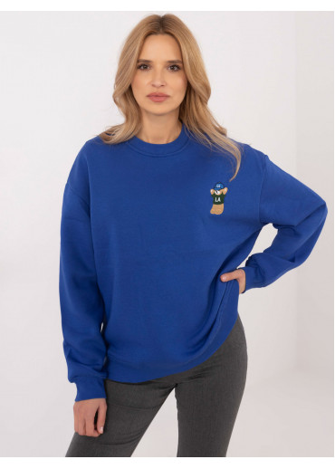 Kobaltovo modrá dámska mikina