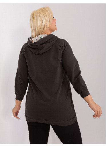 Tmavosivá mikina s kapucňou