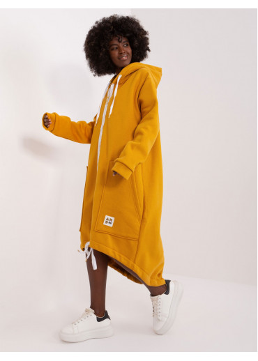 Karamelovo hnedá dlhá mikina