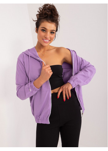 Fialová mikina s kapucňou