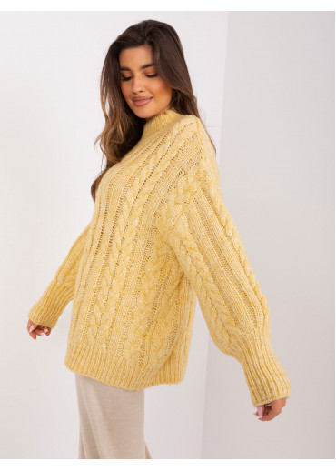 Vanilkovo žltý pletený sveter