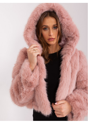 Púdrovo ružová chlpatá bunda