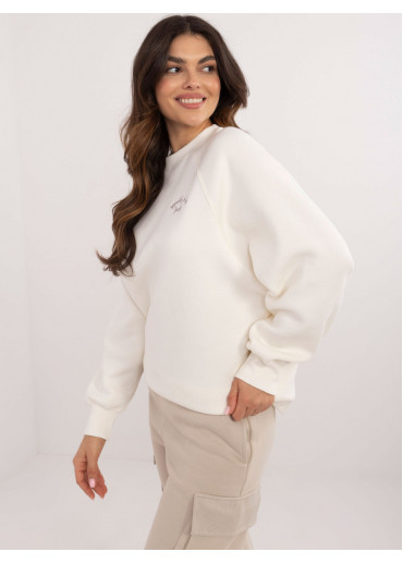 Smotanovo biela elegantná mikina