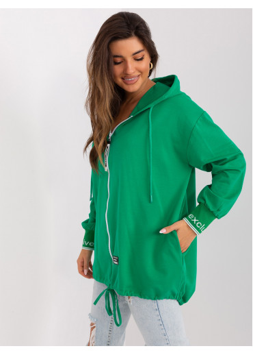 Zelená mikina s kapucňou