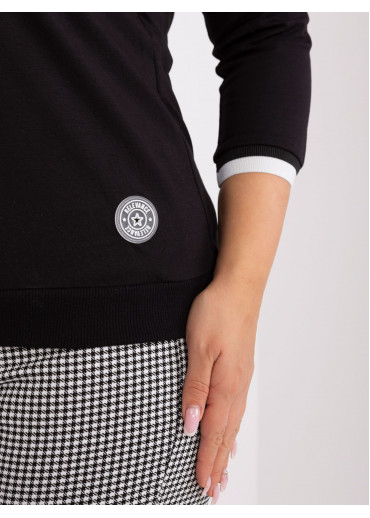 Čierne tričko s 3/4 rukávom