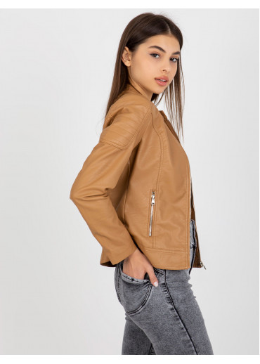 Hnedá koženková bunda