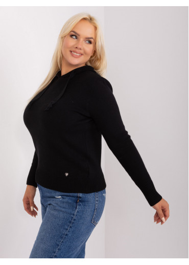 Čierny pulóver s kapucňou