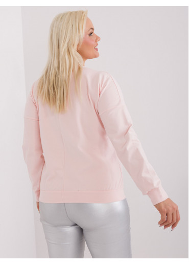 Púdrovo ružové tričko s dlhým rukávom