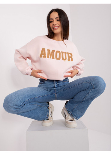 Púdrovo ružová mikina