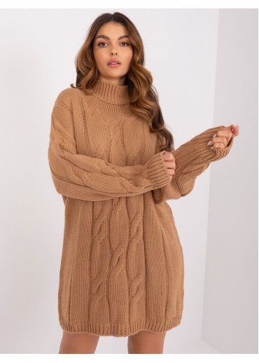 Hnedé pletené šaty
