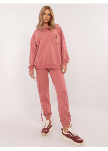 Tmavopúdrovo ružová nadčasová tepláková súprava