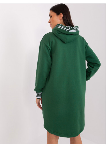 Tmavozelená mikinová tunika