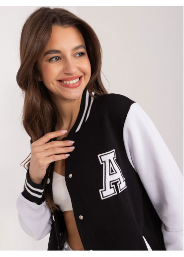 Čierna baseballová mikina