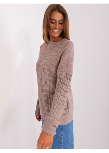 Kapučínovo hnedý pulóver