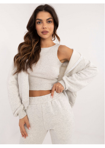 Svetlosivá tepláková súprava 3-kombinácia