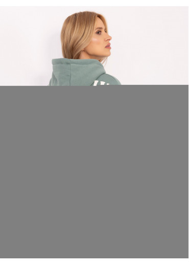 Svetlozelená mikina s kapucňou