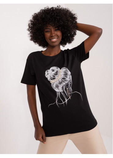 Čierne tričko s potlačou