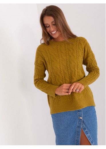 Olivovo zelený pulóver