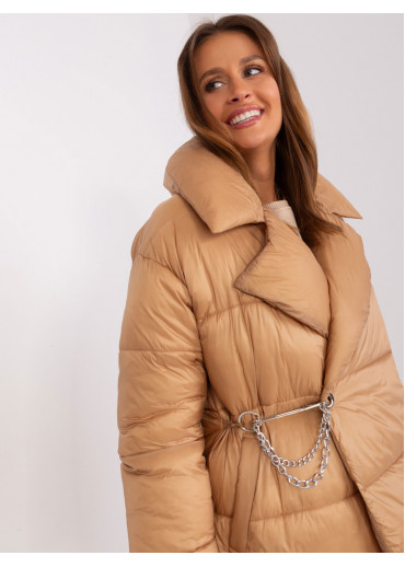 Hnedá prešívaná bunda