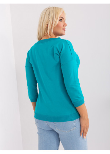 Mätovo zelené tričko s 3/4 rukávom