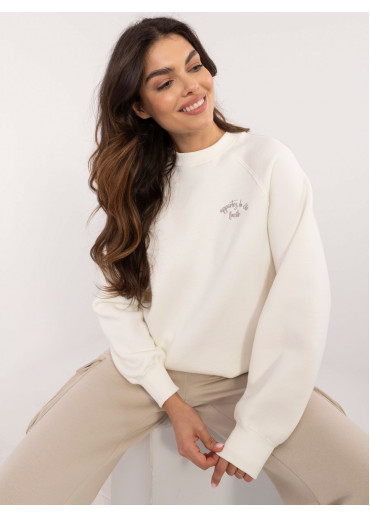 Smotanovo biela elegantná mikina