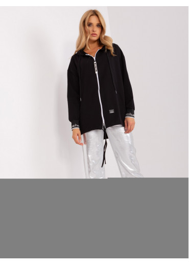 Čierna mikina s kapucňou