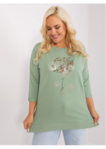 Svetlozelené tričko s potlačou