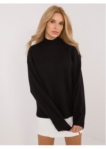 Čierny dámsky rolák