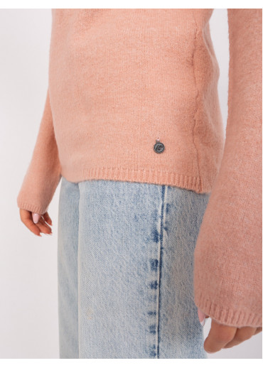 Púdrovo ružový pulóver