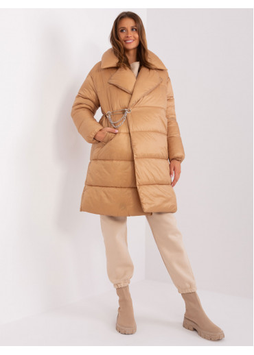 Hnedá prešívaná bunda