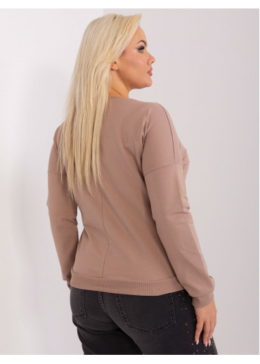 Béžovo hnedé tričko s dlhým rukávom