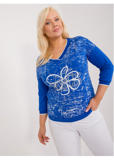 Kobaltovo modré dámske tričko