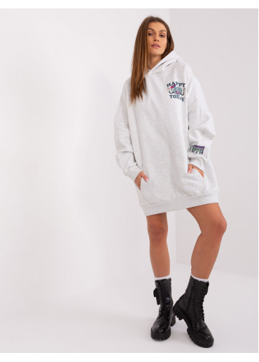 Sivá predĺžená mikina