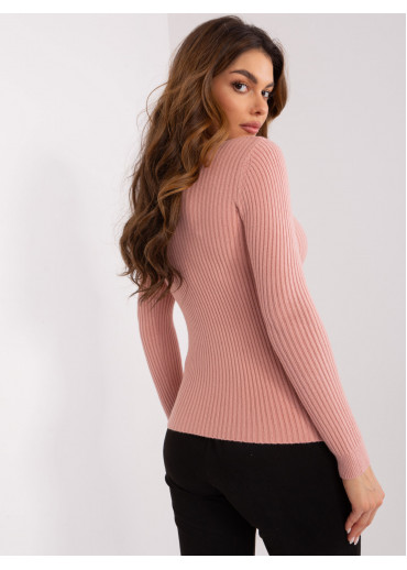Púdrovo ružový pulóver