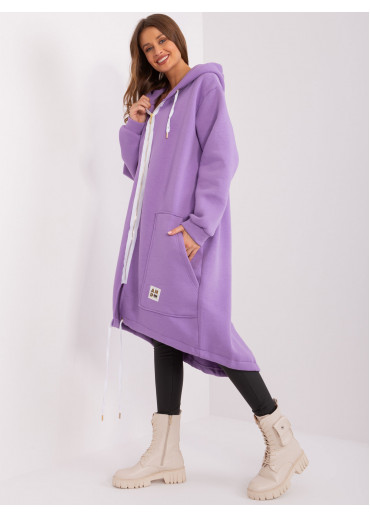 Fialová dlhá mikina