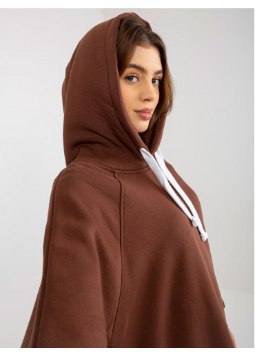 Hnedá mikina s kapucňou