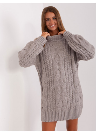 Sivý predĺžený sveter