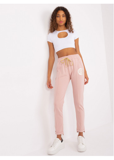 Púdrovo ružové tepláky