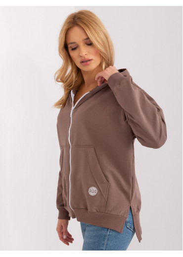 Hnedá mikina s kapucňou