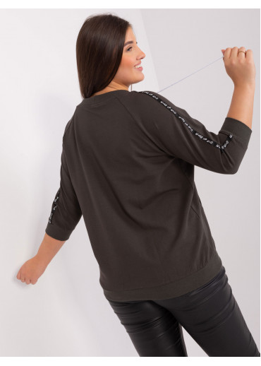 Tmavosivé tričko s 3/4 rukávom