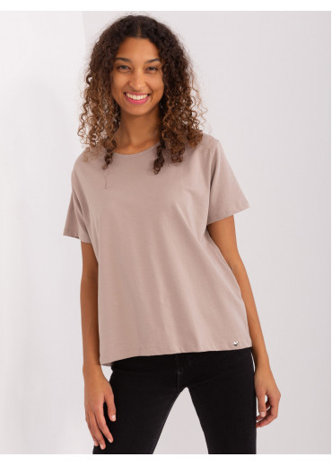 Béžovo hnedé asymetrické tričko