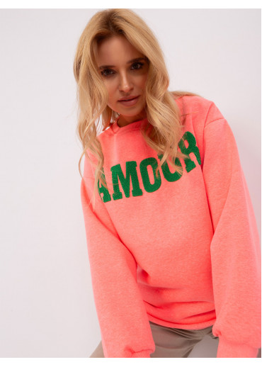 Neónovo ružová mikina