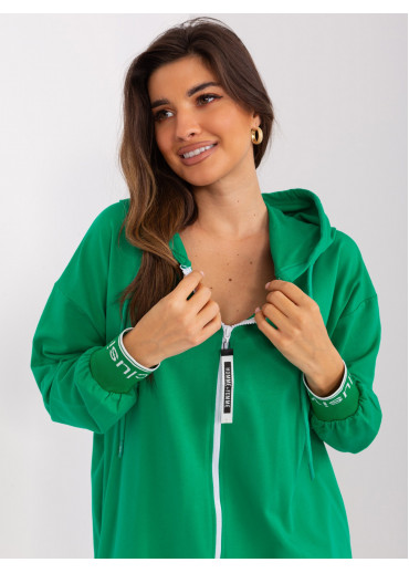 Zelená mikina s kapucňou