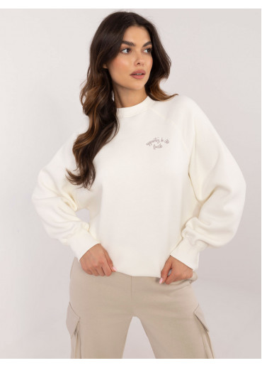 Smotanovo biela elegantná mikina