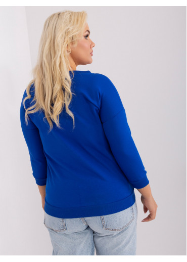 Kobaltovo modré tričko s potlačou