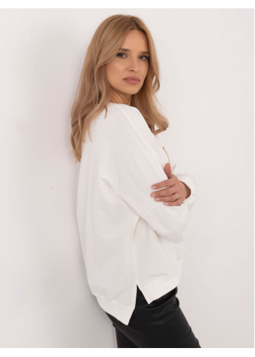 Smotanovo biela dámska mikina s potlačou