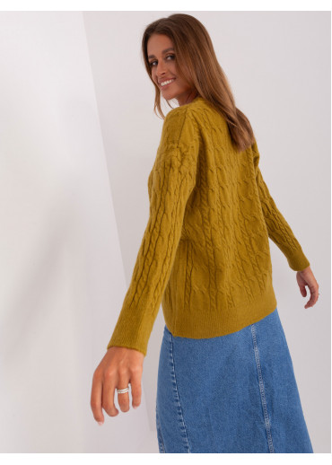 Olivovo zelený pulóver