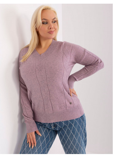 Fialový pulóver
